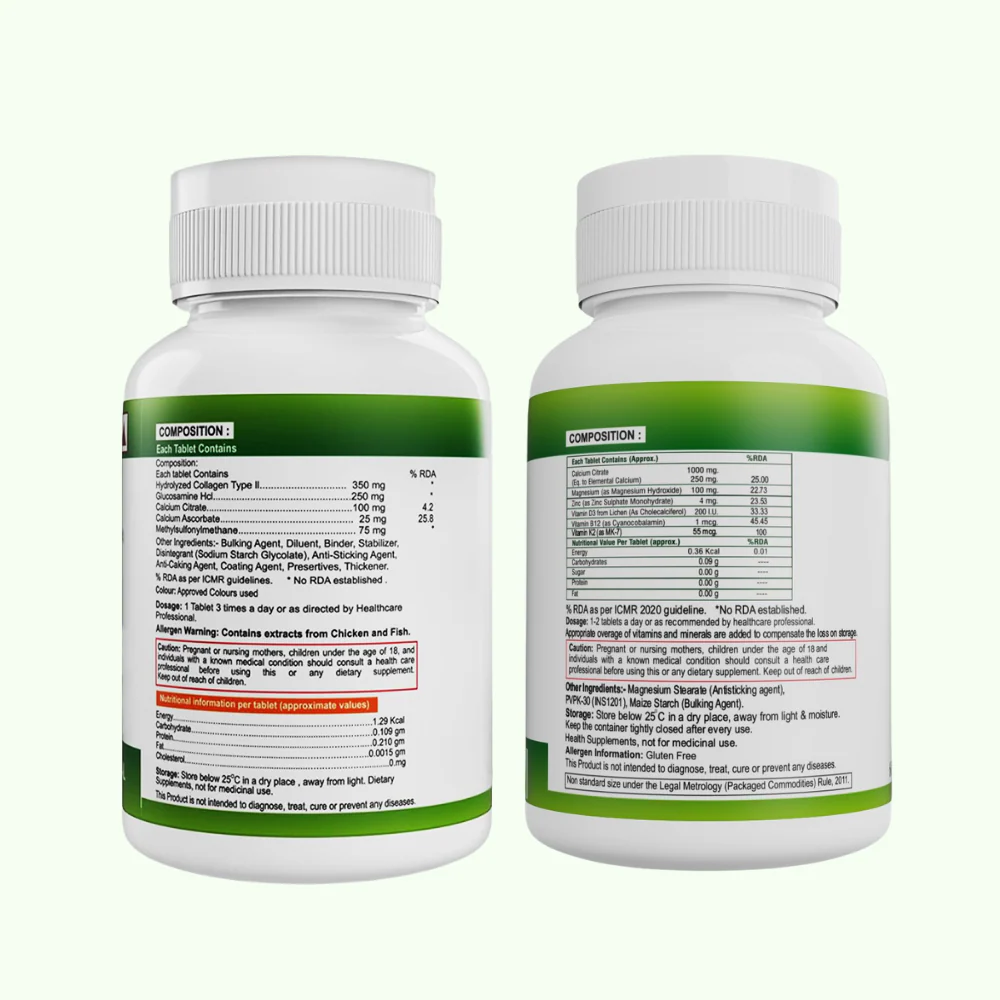 Nveda Joint Support 90 & Calcium - Complex Combo Pack - Image 6
