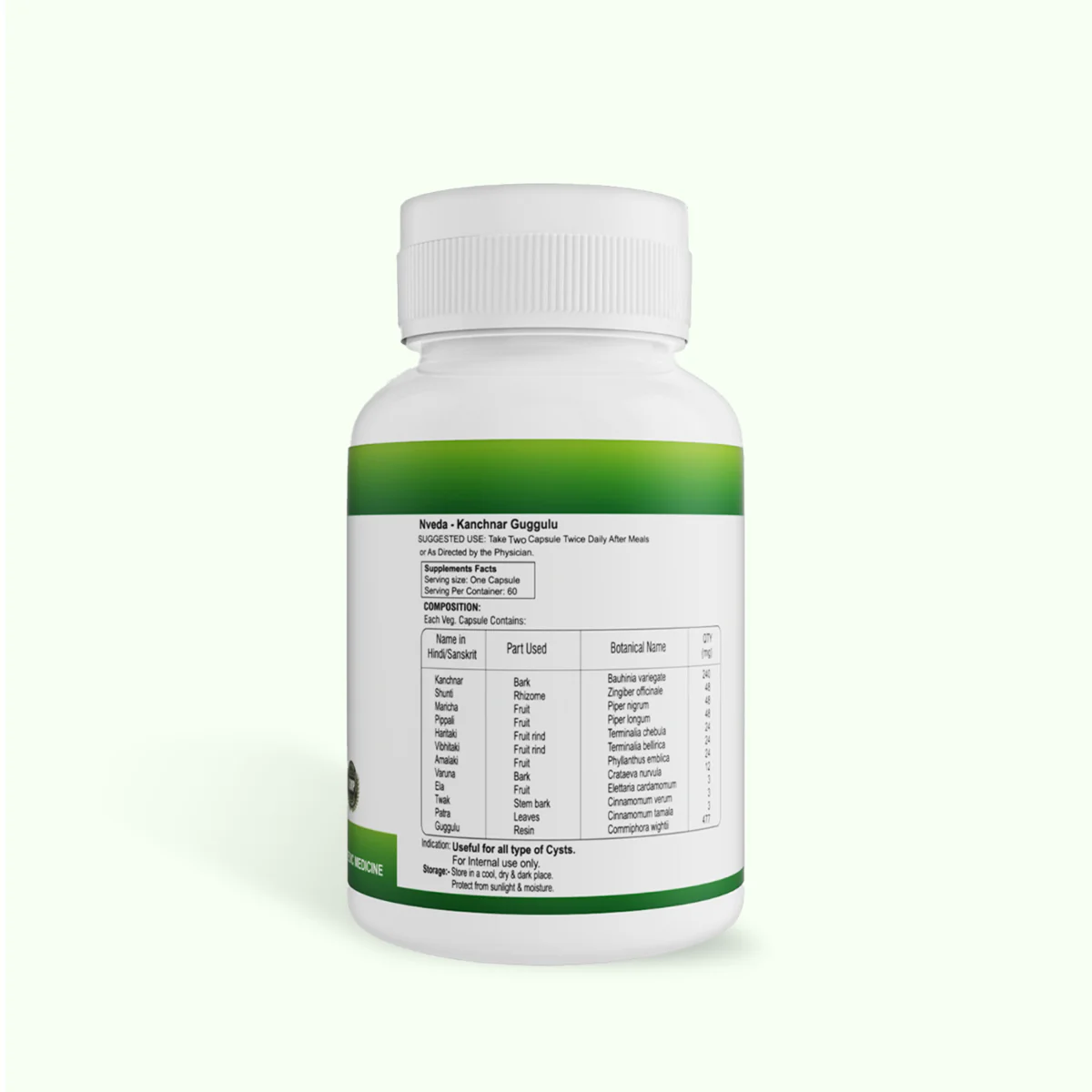 Nveda Kanchnar Guggulu for Thyroid Support - 60 Capsules - Image 5