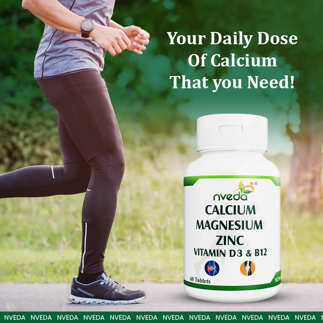 Nveda Calcium, Magnesium, Zinc, Vit D3, K2 and B12 - Pack of 2 - 120 Tablets - Image 3