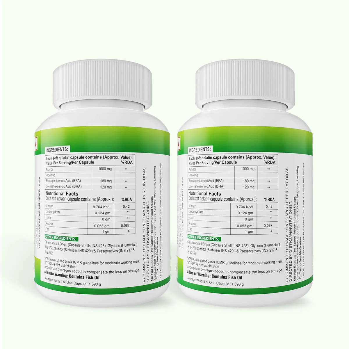 Nveda Omega-3 Fish Oil Pack of 2 - 120 Soft Gels - Image 7